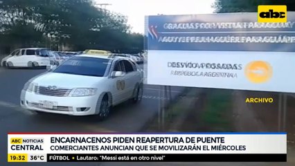 Encarnacenos piden reapertura del puente
