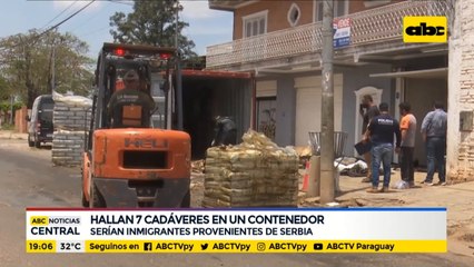 Cadáveres en contenedor serían provenientes de Serbia