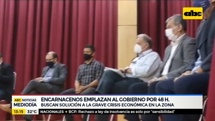 Encarnacenos emplazan al Gobierno por 48 horas