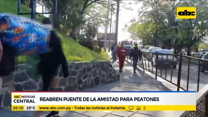 Reabren puente de la Amistad para peatones
