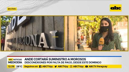 Ande anuncia que cortará suministro a morosos