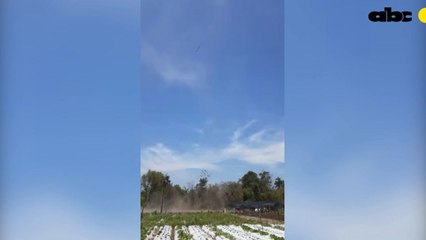 Torbellino registrado en Areguá que asombró a productores