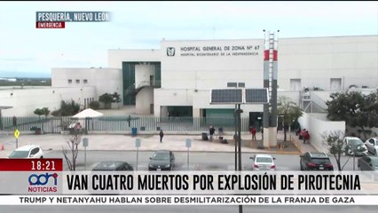 Muere menor tras explosión de pirotecnia en Pesquería, Nuevo León