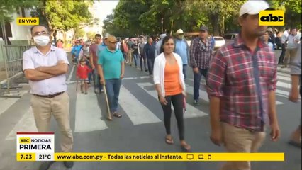 Segundo día de movilización campesina en el microcentro de Asunción