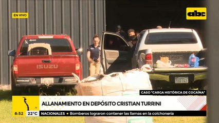 Allanamiento en depósito de Cristian Turrini