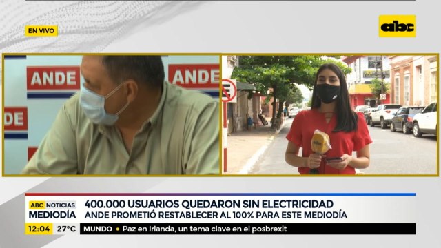 400.000 usuarios quedaron sin energía eléctrica