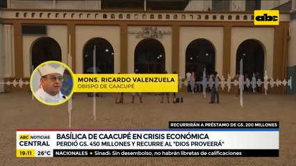 Basílica de Caacupé en saldo rojo por la pandemia