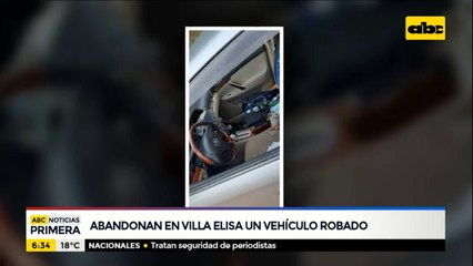 Abandonan vehículo robado en Villa Elisa