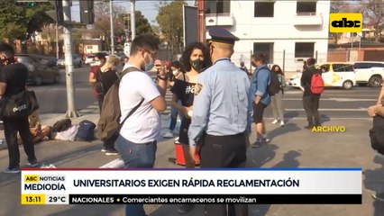 Universitarios exigen rápida reglamentación de la ley de Arancel Cero