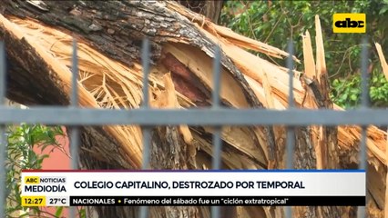 Colegio capitalino quedó destrozado tras temporal