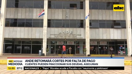 Ande retomará cortes por falta de pago