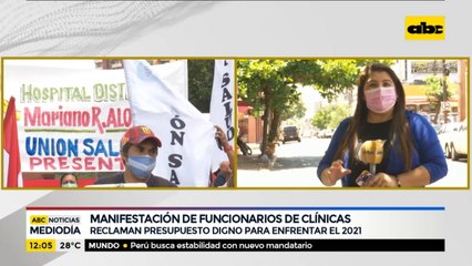 Funcionarios del hospital de Clínicas se manifestaron