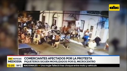 Comerciantes afectados por protesta en el microcentro