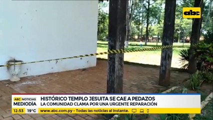 Histórico templo jesuita se cae a pedazos