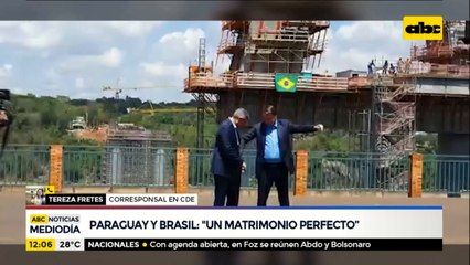 Abdo y Bolsonaro verifican obras de futuro Puente
