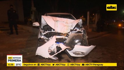 Embarazada herida tras choque en Ñemby