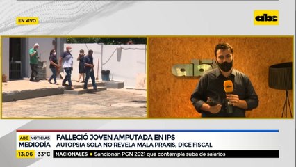 Falleció joven a la que amputaron las piernas en IPS