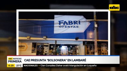 Cae presunta "bolsonera" en Lambaré
