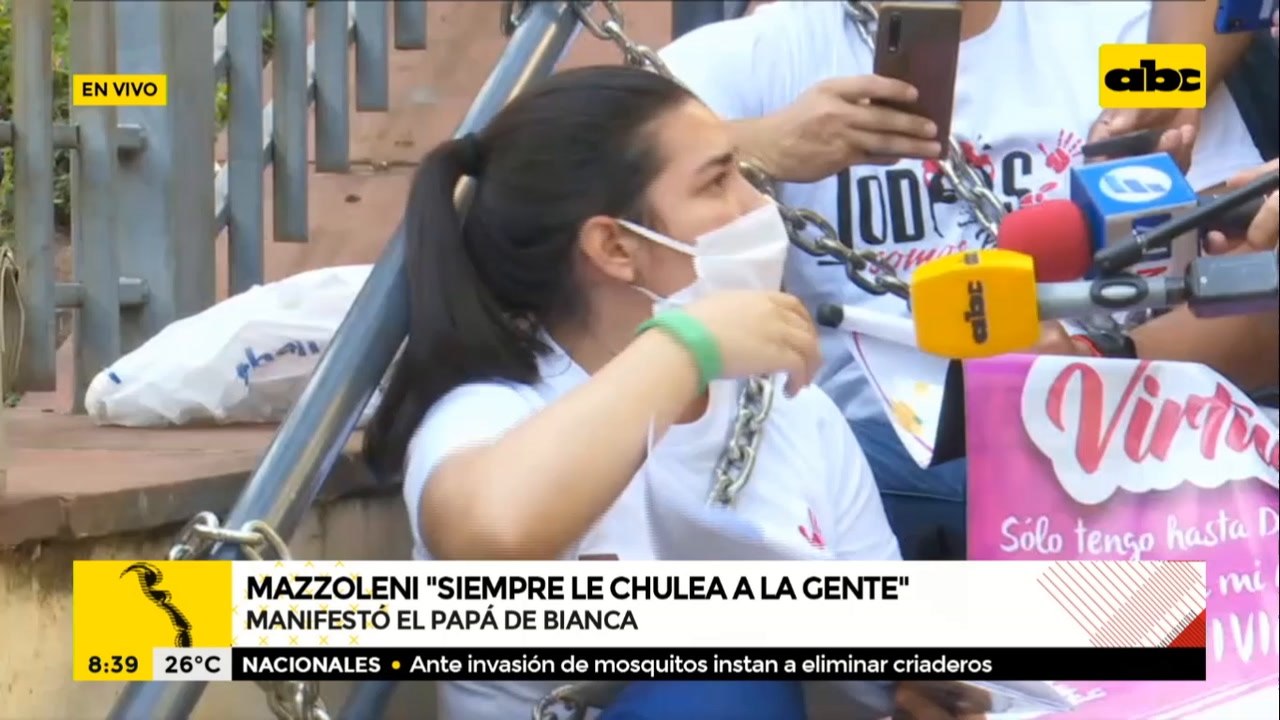 Padres de Bianca responsabilizan a Mazzoleni "si ella no puede seguir con su medicación"