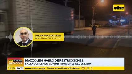 Mazzoleni habló de nuevas restricciones