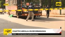Colectivo arrolla a mujer embarazada en el microcentro