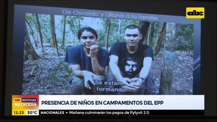 Presencia de niños en campamentos del EPP