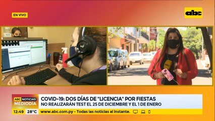 Salud no realizará testeos el 25 de diciembre ni el 1 de enero
