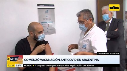 Comenzó vacunación anticovid en Argentina