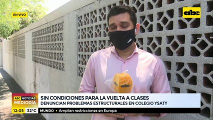 Colegio Ysaty, sin condiciones para la vuelta a clases