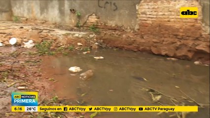 Veredas en mal estado, basuras y criaderos de mosquitos en el barrio Recoleta