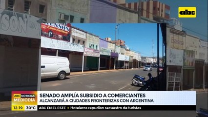 Senado amplía subsidio a comerciantes