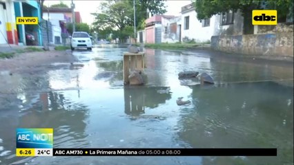 Calle en pésimo estado en el barrio Tacumbú