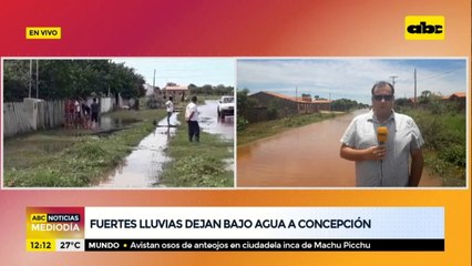 Fuertes lluvias dejan bajo agua a Concepción