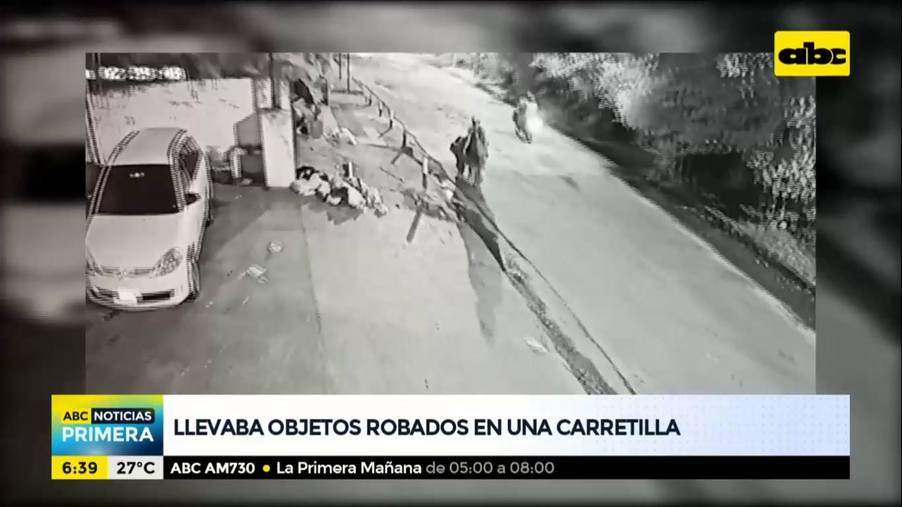 Detenido mientras llevaba objetos robados en una carretilla