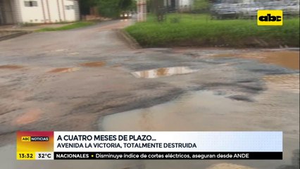 A cuatro meses del plazo para el fin de las obras, la avda. La Victoria sigue totalmente destruida
