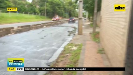 Pésimo estado de la avenida Molas López