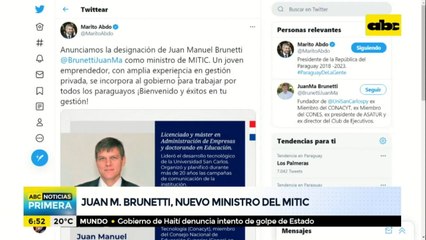 Juan Manuel Brunetti, nuevo ministro del Mitic