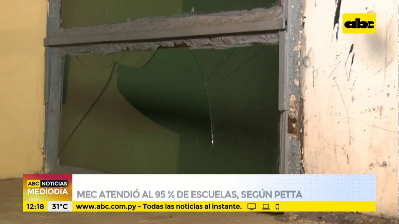 MEC atendió al 95% de las escuelas, según Petta