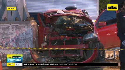 Fatal accidente sobre la avenida Félix Bogado
