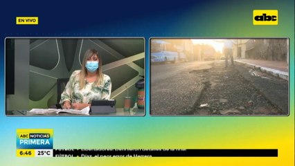 Obras inconclusas en la céntrica calle Humaitá