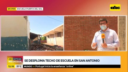 Se desploma el techo de una escuela en San Antonio