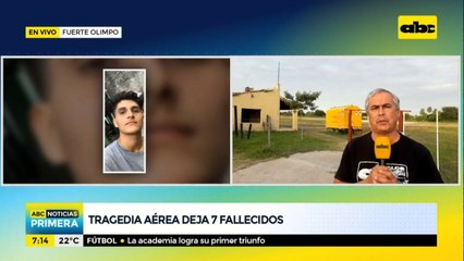 Joven de 19 años logró sobrevivir al accidente aéreo y está estable