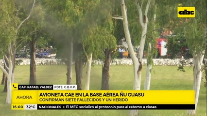 Accidente aéreo en Ñu Guasu: bomberos confirman siete fallecidos y un herido