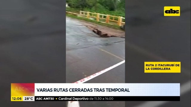 Rutas quedaron inundadas tras desbordes de arroyos