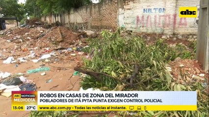 Pobladores de Ita Pytâ Punta exigen control policial en la zona