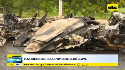 Testimonio del sobreviviente a la tragedia aérea será clave