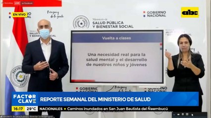 Reporte semanal del ministerio de salud: Vuelta a clases