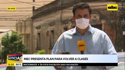 MEC presenta plan para volver a clases presenciales