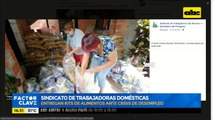 Sindicato de trabajadoras domésticas entregan kits de alimentos