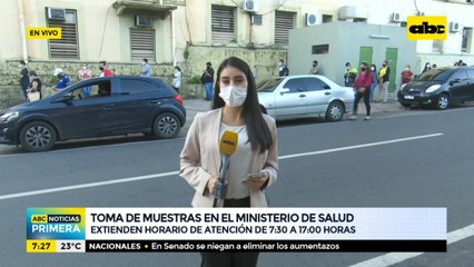 Extienden horario de toma de muestras en el Ministerio de Salud